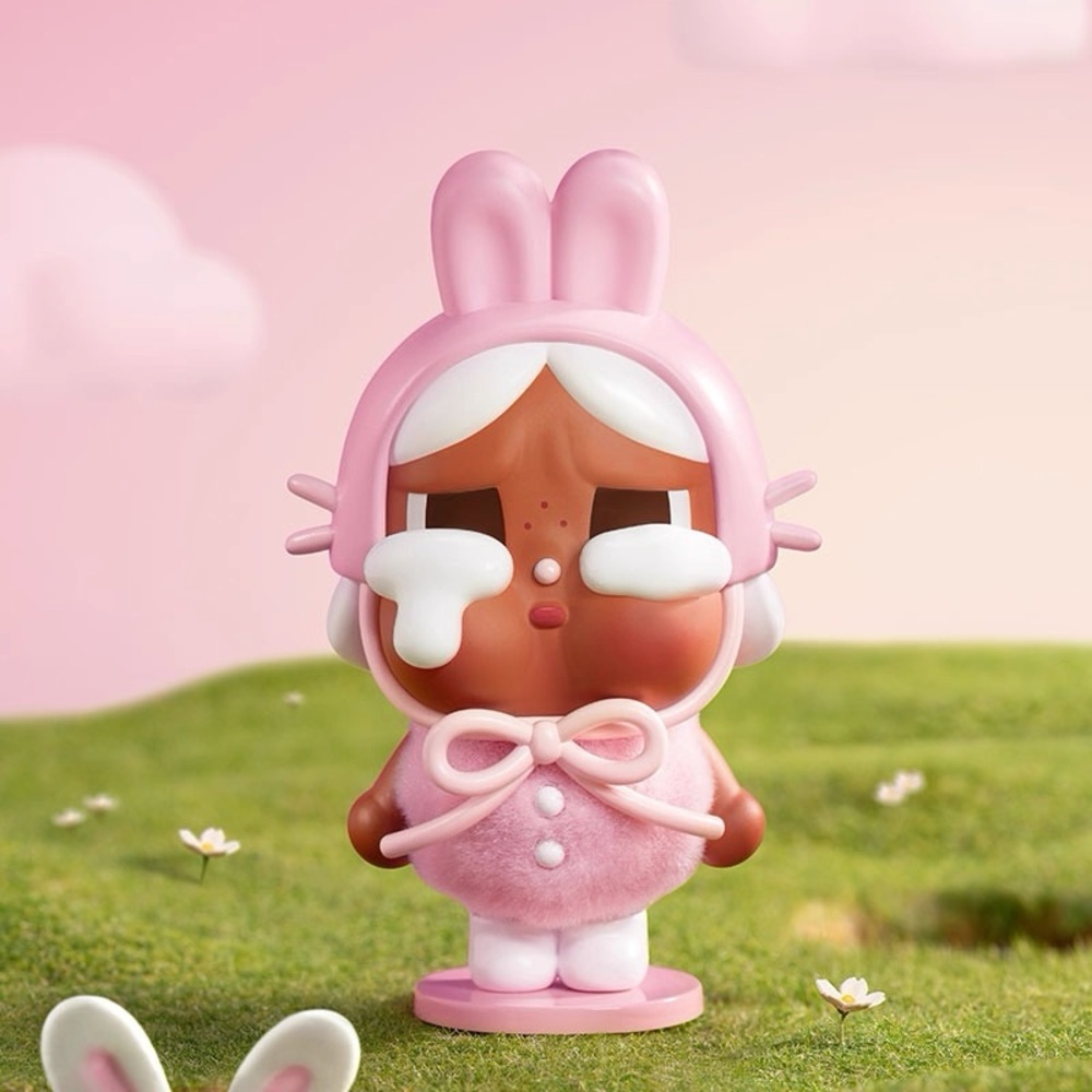 POP mart crying Again 100%authentic Adorable Pink Bunny Kids Toy !unboxing!